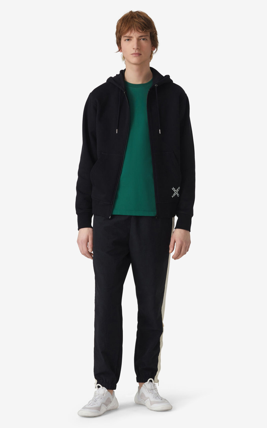 Kenzo Sport Little X zipped Hættetrøje Herre - Sort DK-592617